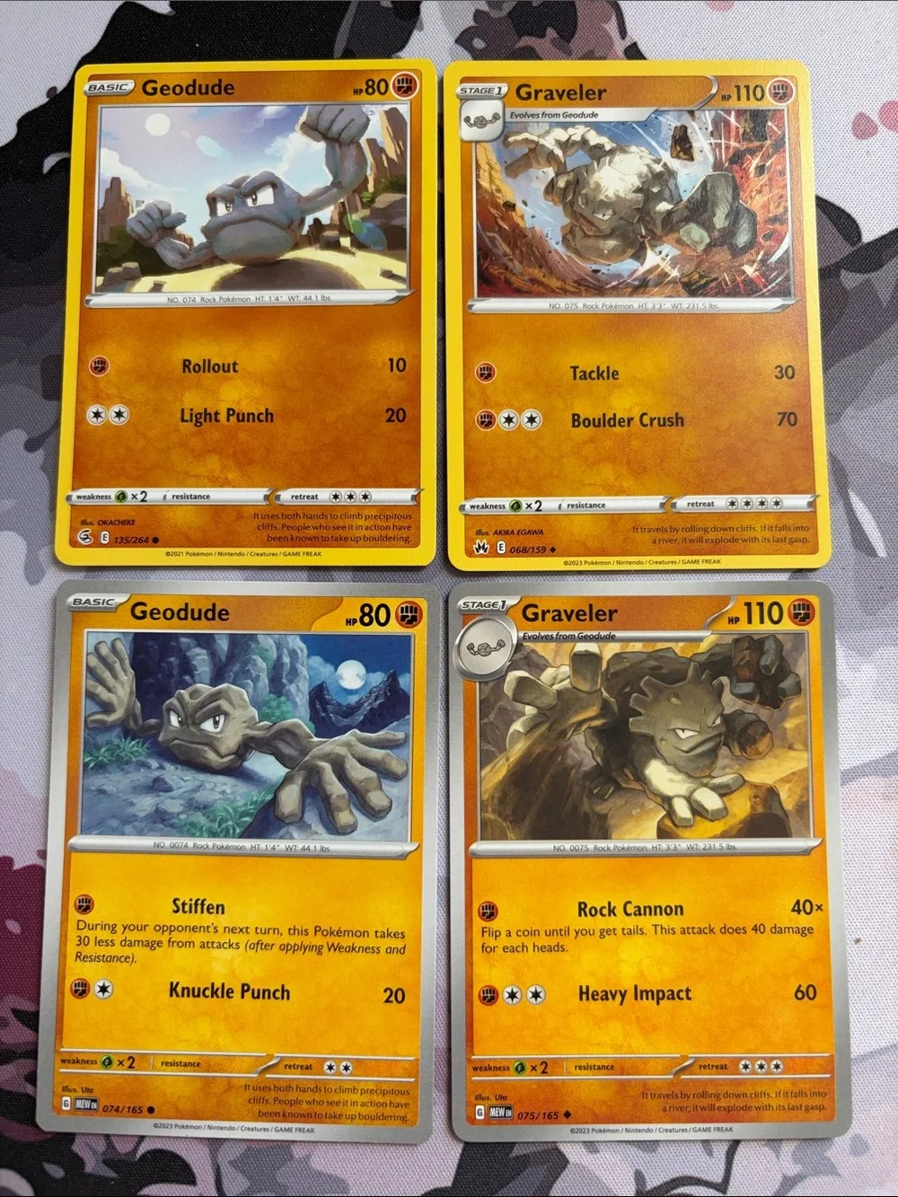 Geodude & Graveler Collection Lot | 4 Pokémon Cards | ✨5/$25✨